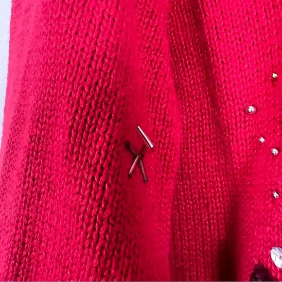 Planet & Company Red Christmas Tree Cardigan - Picture 7 of 8